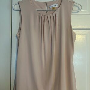 Calvin Klein Women's Soft Pink Sleeveless Blouse